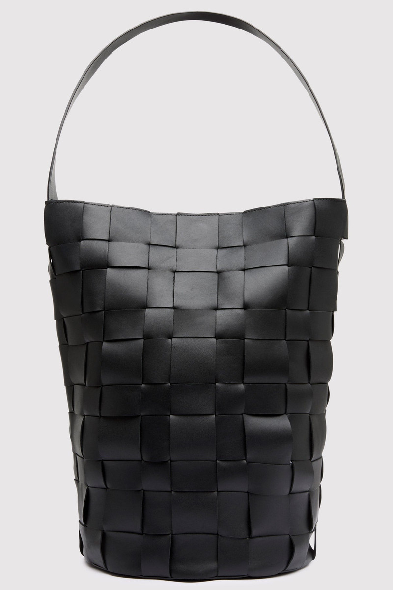 Woven Bucket Bag - Black 4