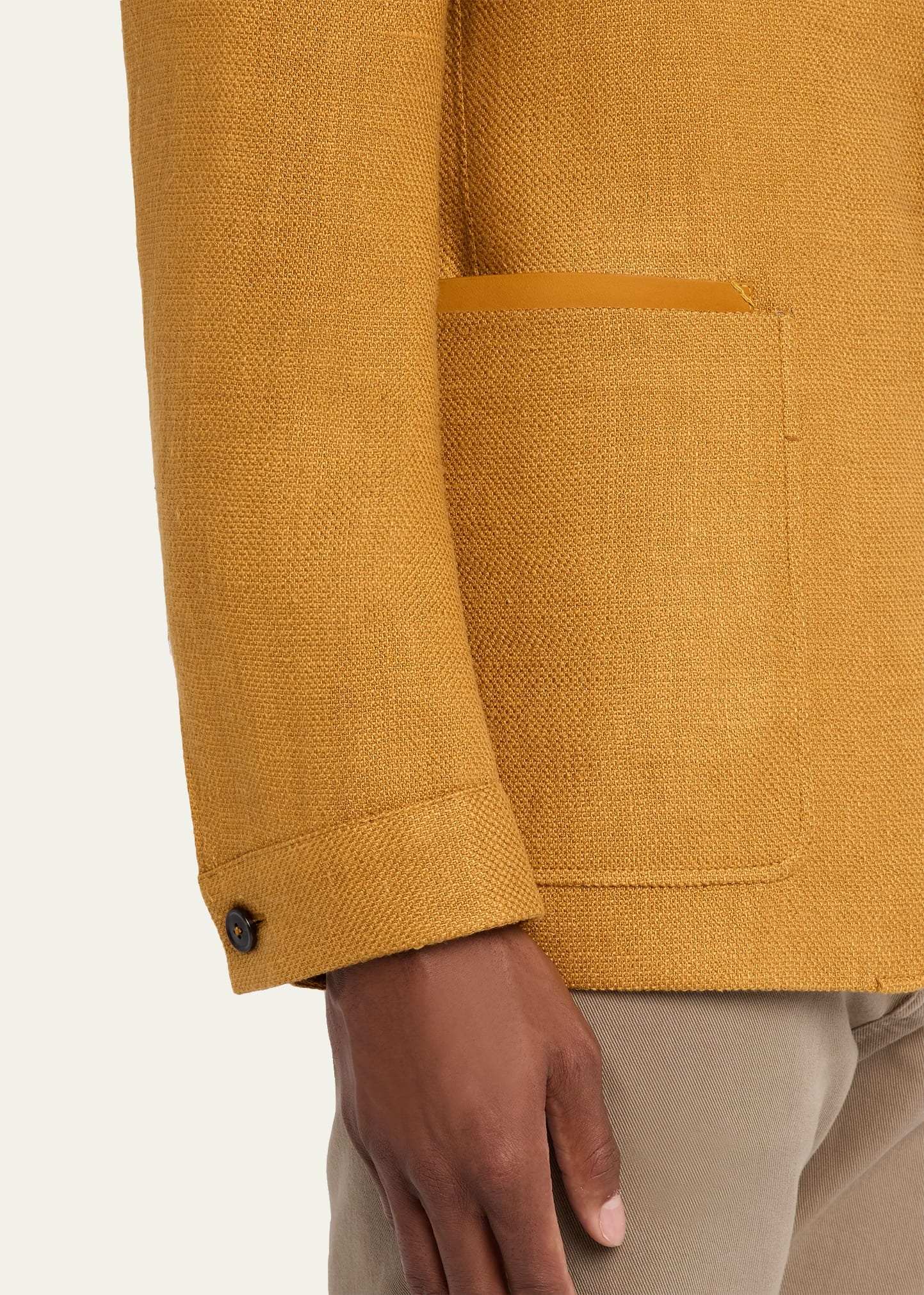 Men's Il Conte Linen-Silk Chore Jacket - 5