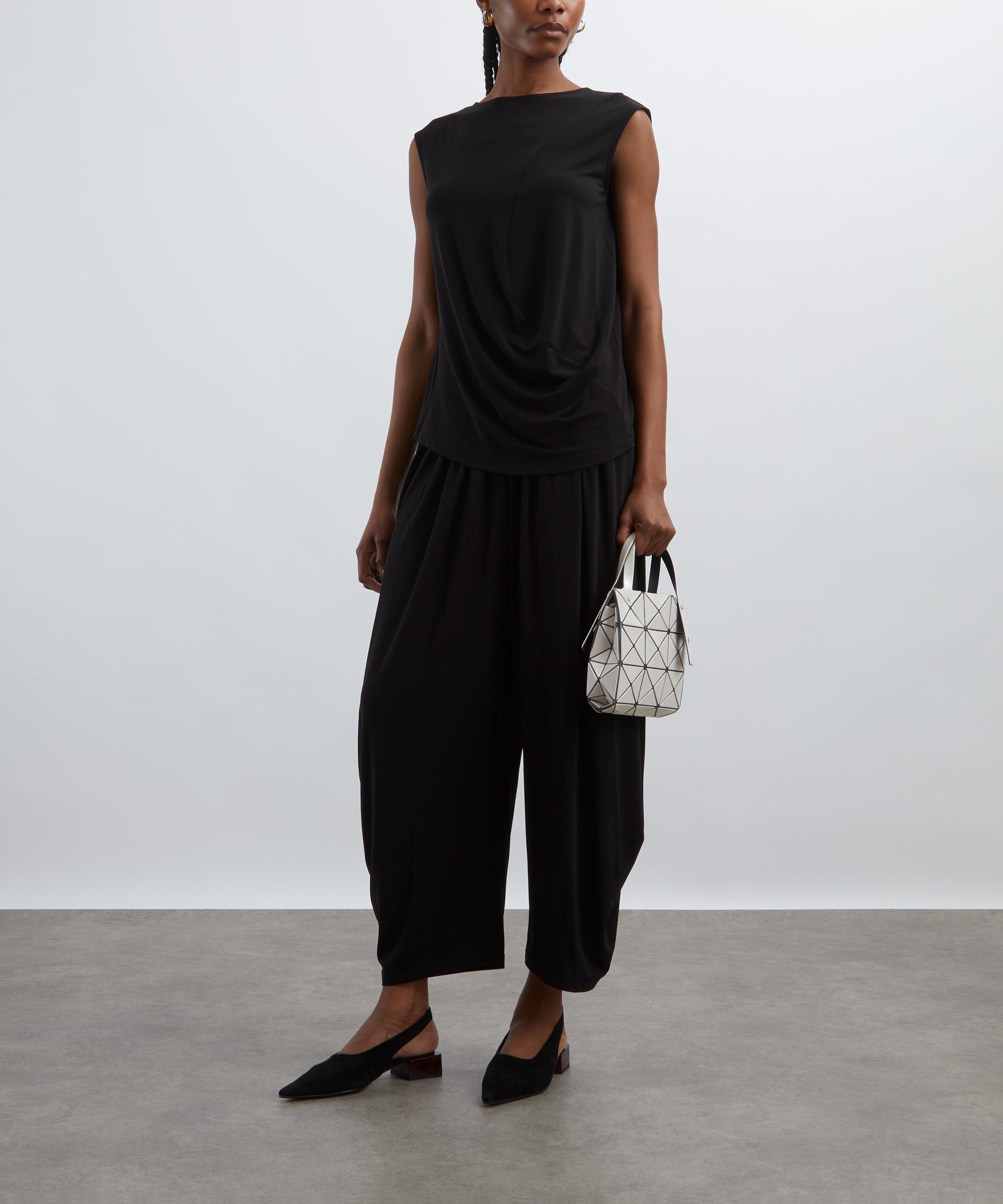 Black DRAPE JERSEY-56 Top - 2