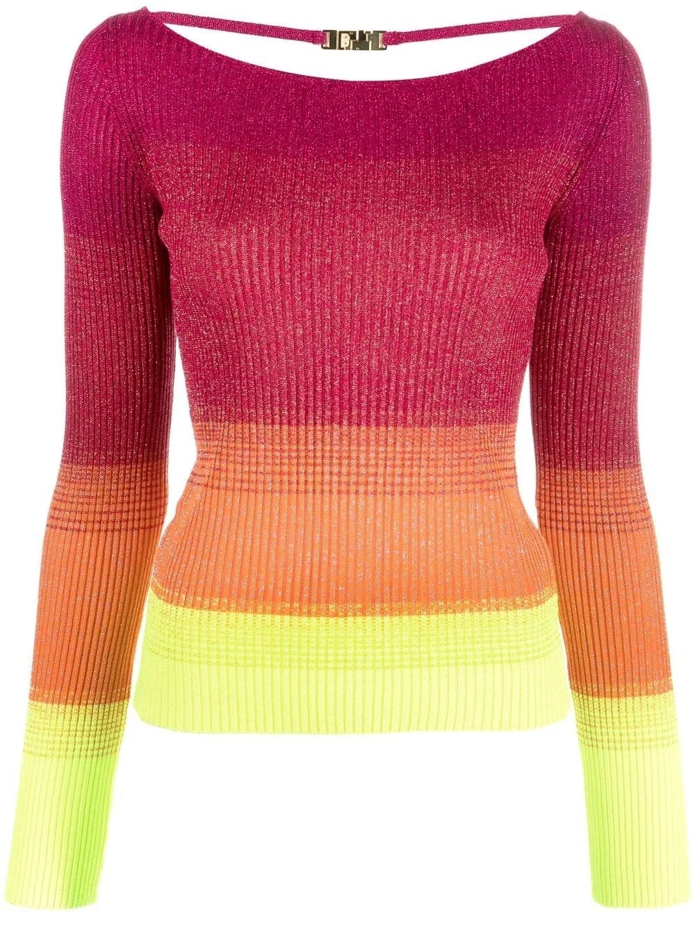 colour-block ribbed-knit jumper - 1