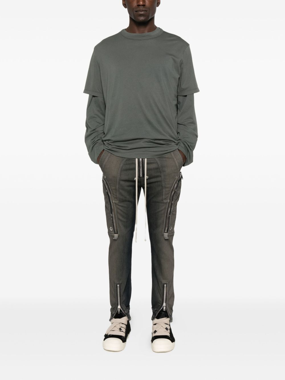 zip-detail trousers - 2
