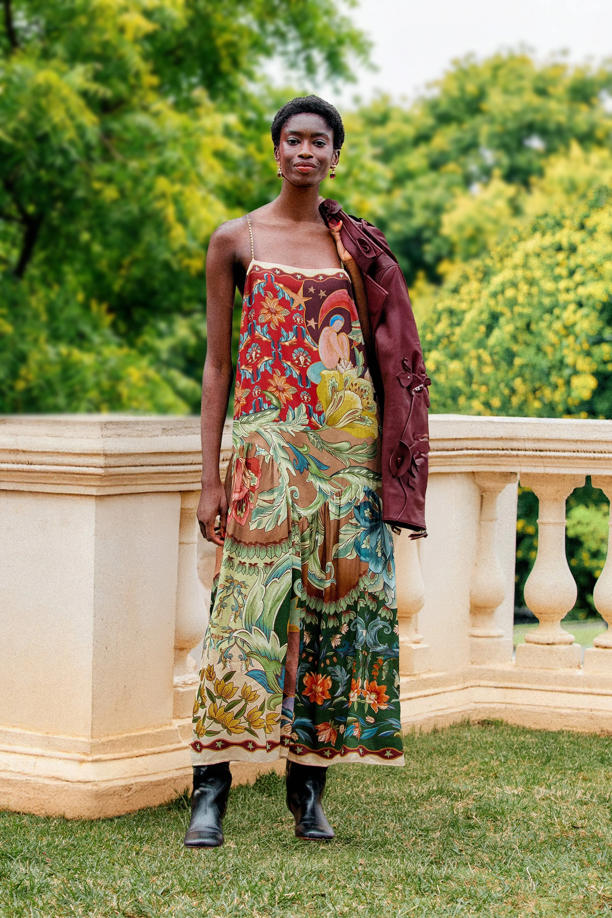 Lunar Boho Beaded Straps Maxi Dress - 1