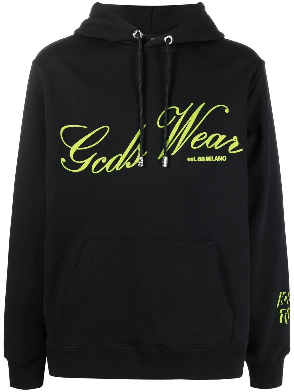 slogan-print pullover hoodie - 1