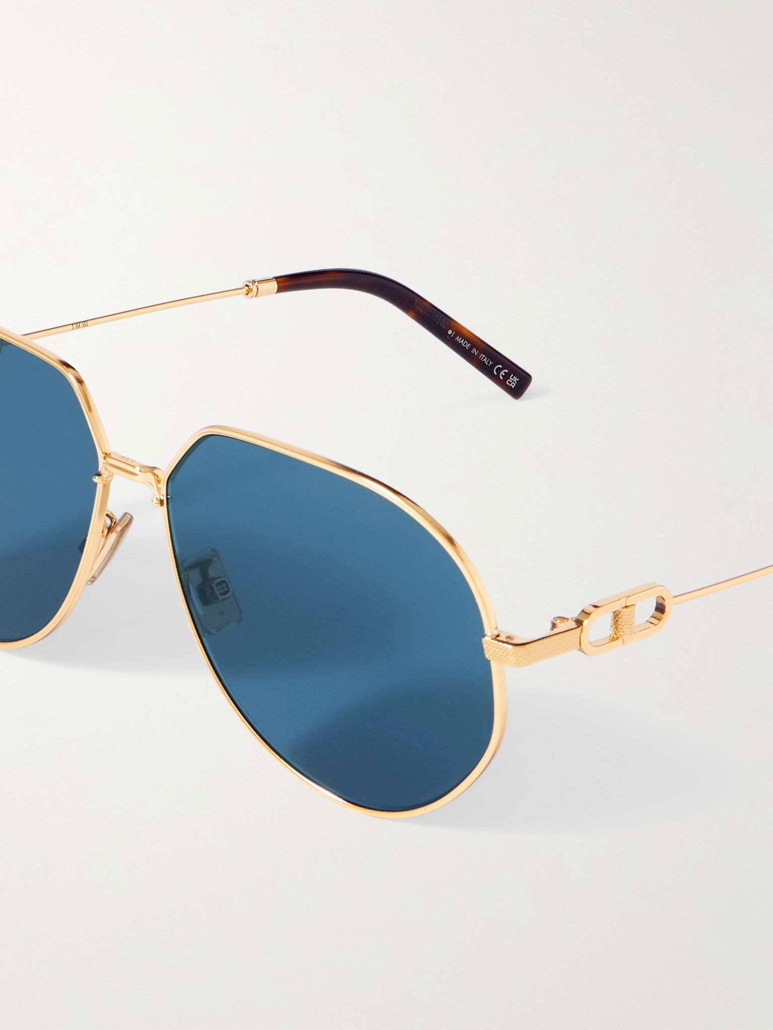 CD Link A1U Round-Frame Gold-Tone Sunglasses Gold - 3