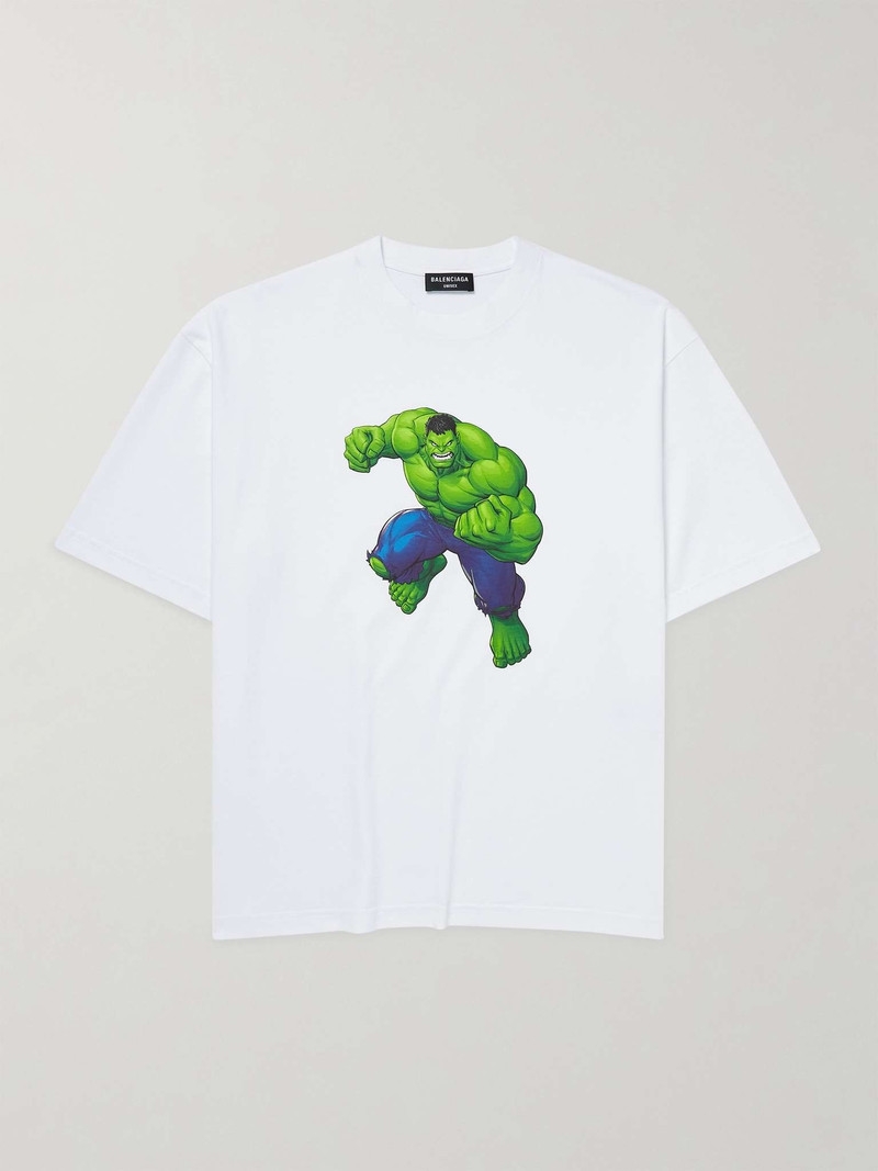 남성 Hulk©2021marvel 중간 적합 T 셔츠 흰색 - 1
