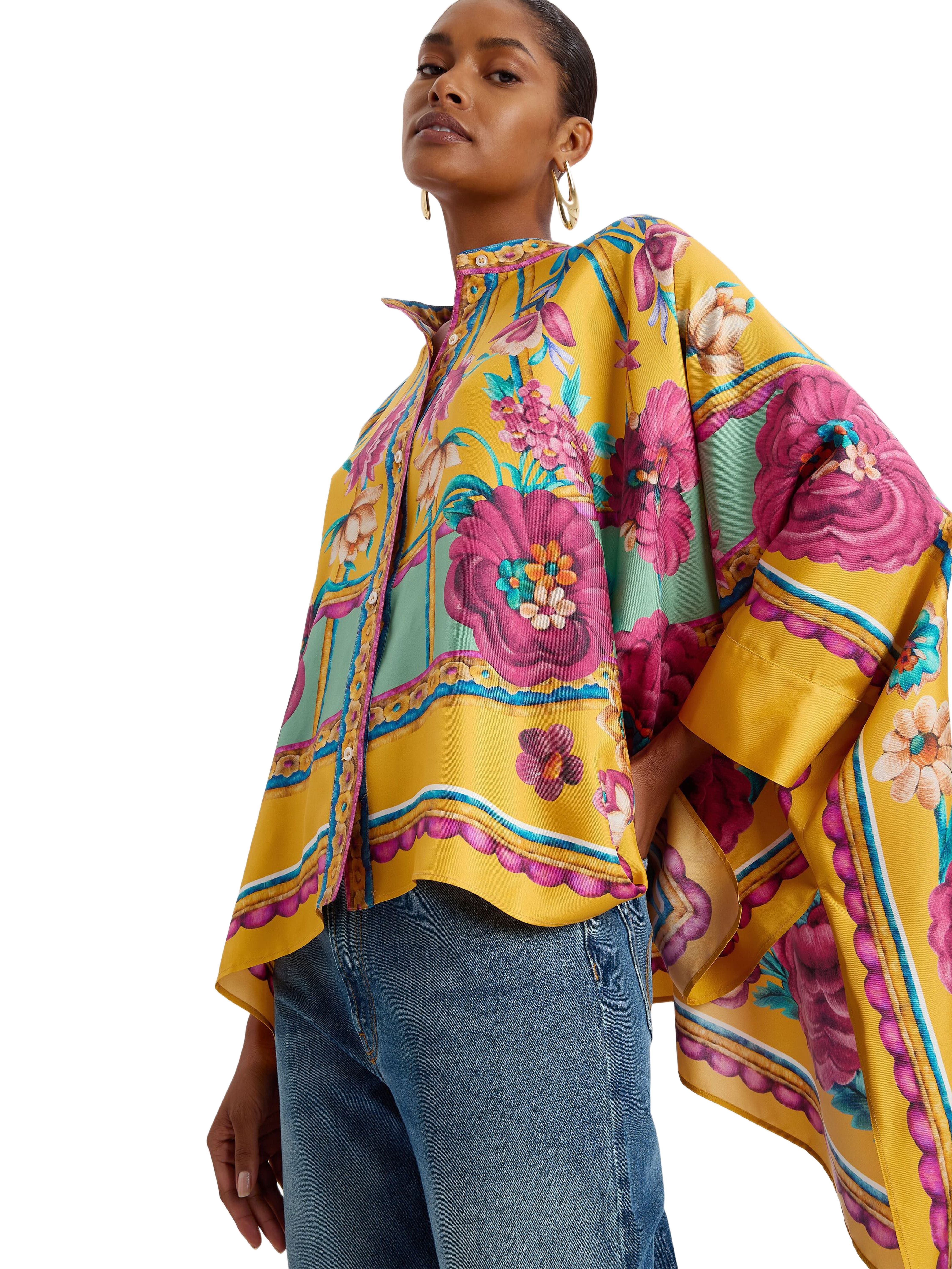 La DoubleJ Foulard Shirt Zodiac Placée Marigold at Nordstrom - 1