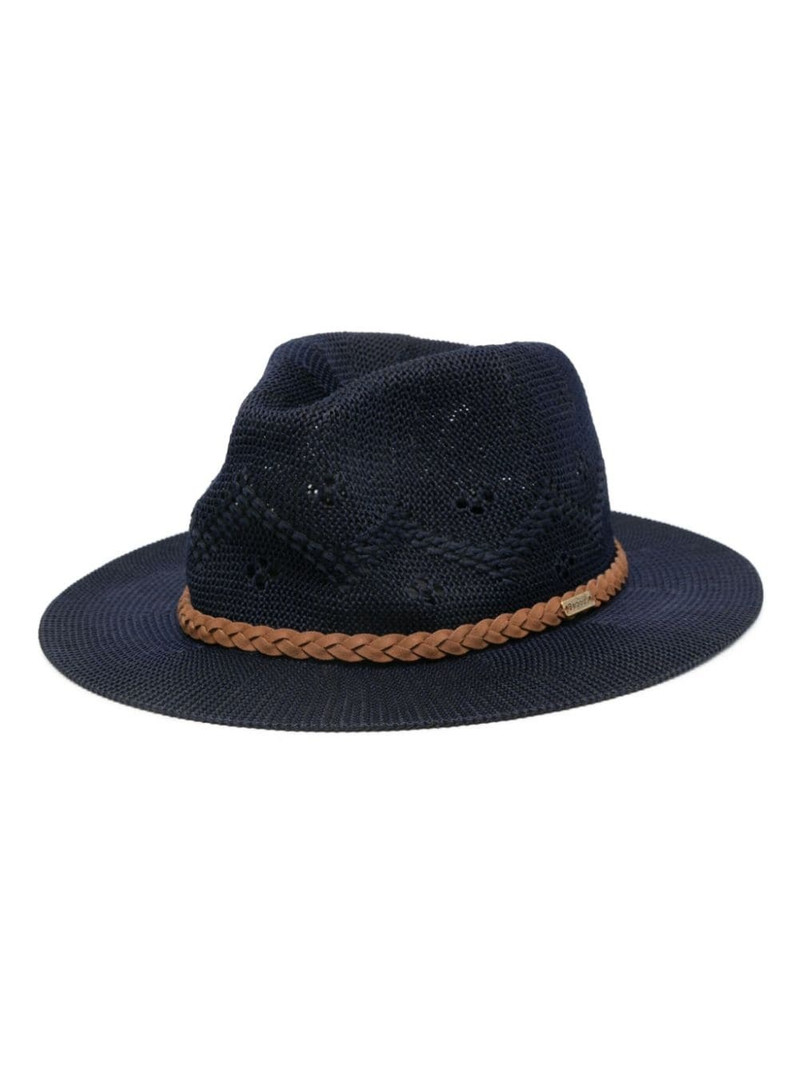 Flowerdale crochet-knit trilby 1