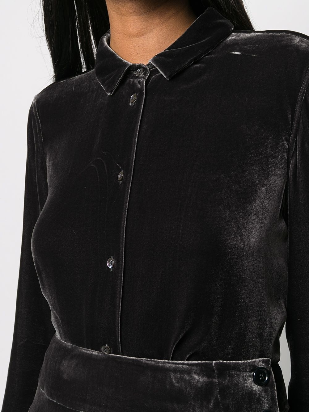 long sleeved velvet shirt - 5