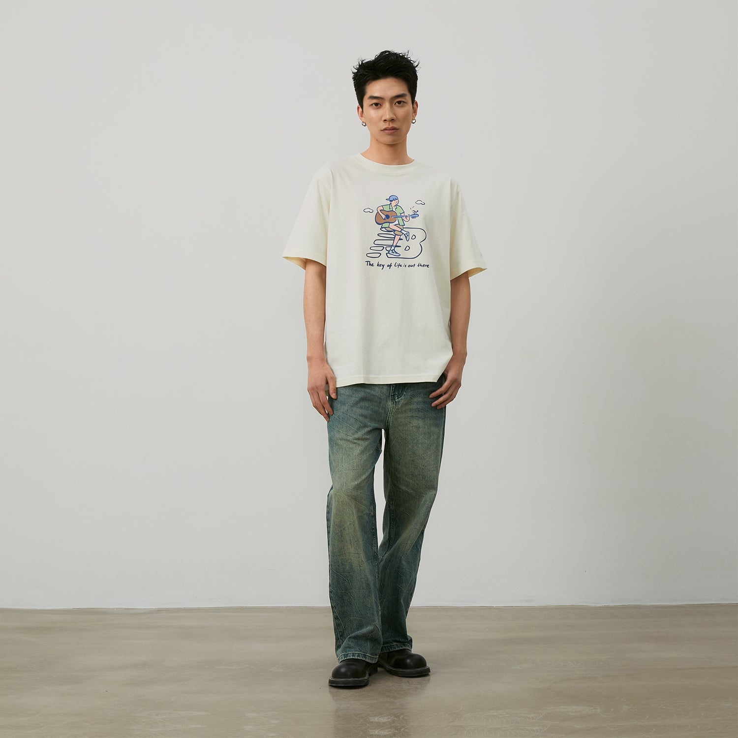 New Balance x PK Guitar Graphic T-Shirt 'Ivory' NEE26021-IV - 6