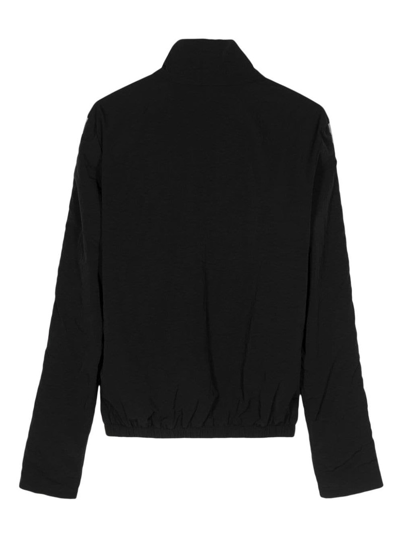 Off-White logo-embroidered half-zip jacket outlook