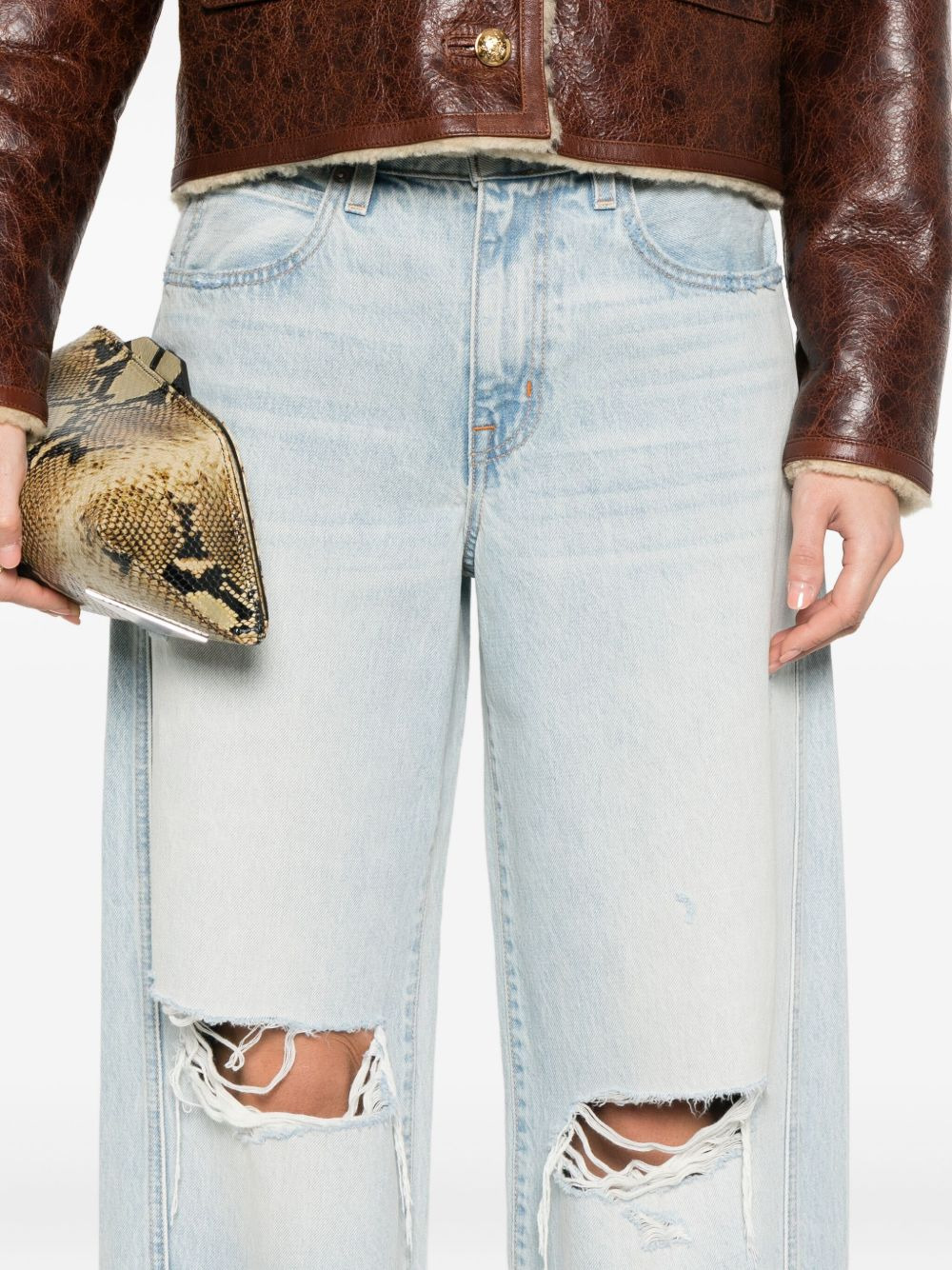 twisted-seam cotton jeans - 5