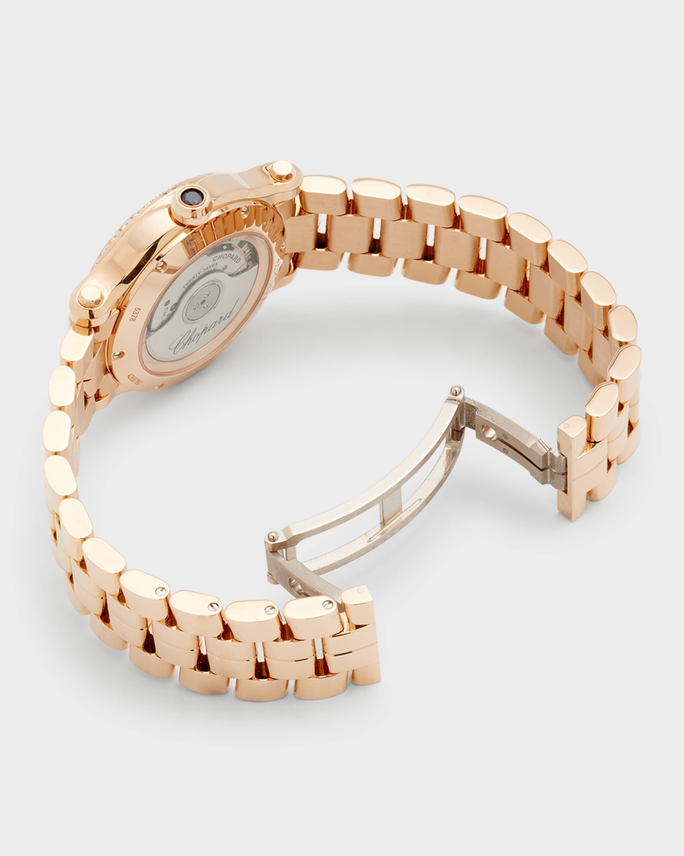 33mm Happy Sport Automatic Diamond Rose Gold Bracelet Watch - 3