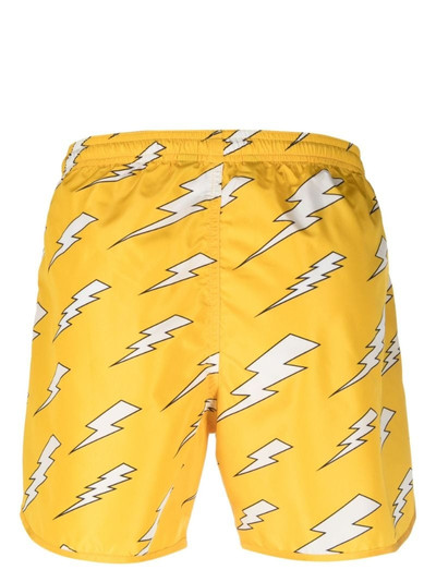 Neil Barrett Thunderbolt-print swim shorts outlook