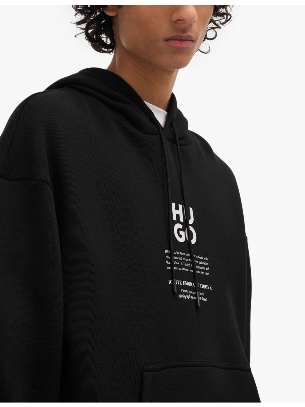 Flame graphic-print oversized-fit cotton-blend hoody - 5
