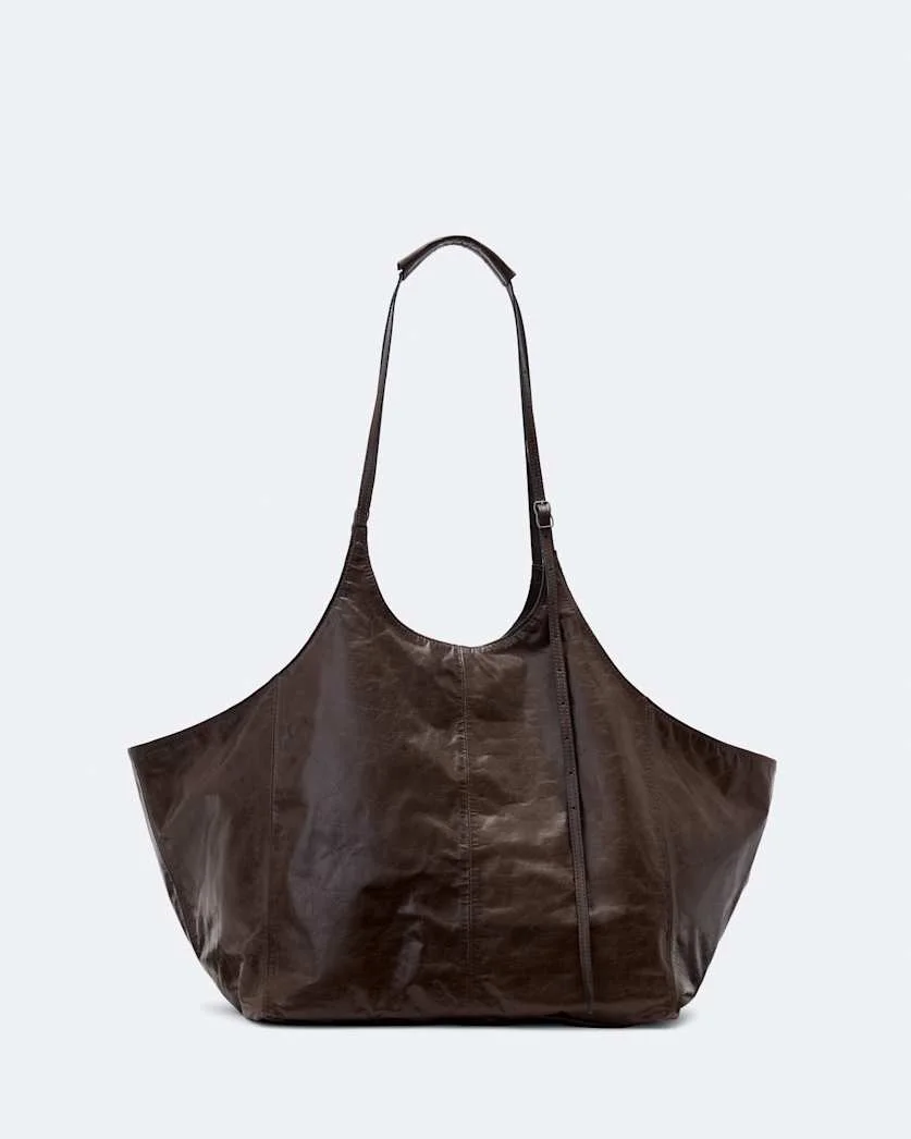SILOH OVERSIZED LEATHER TOTE BAG - 1
