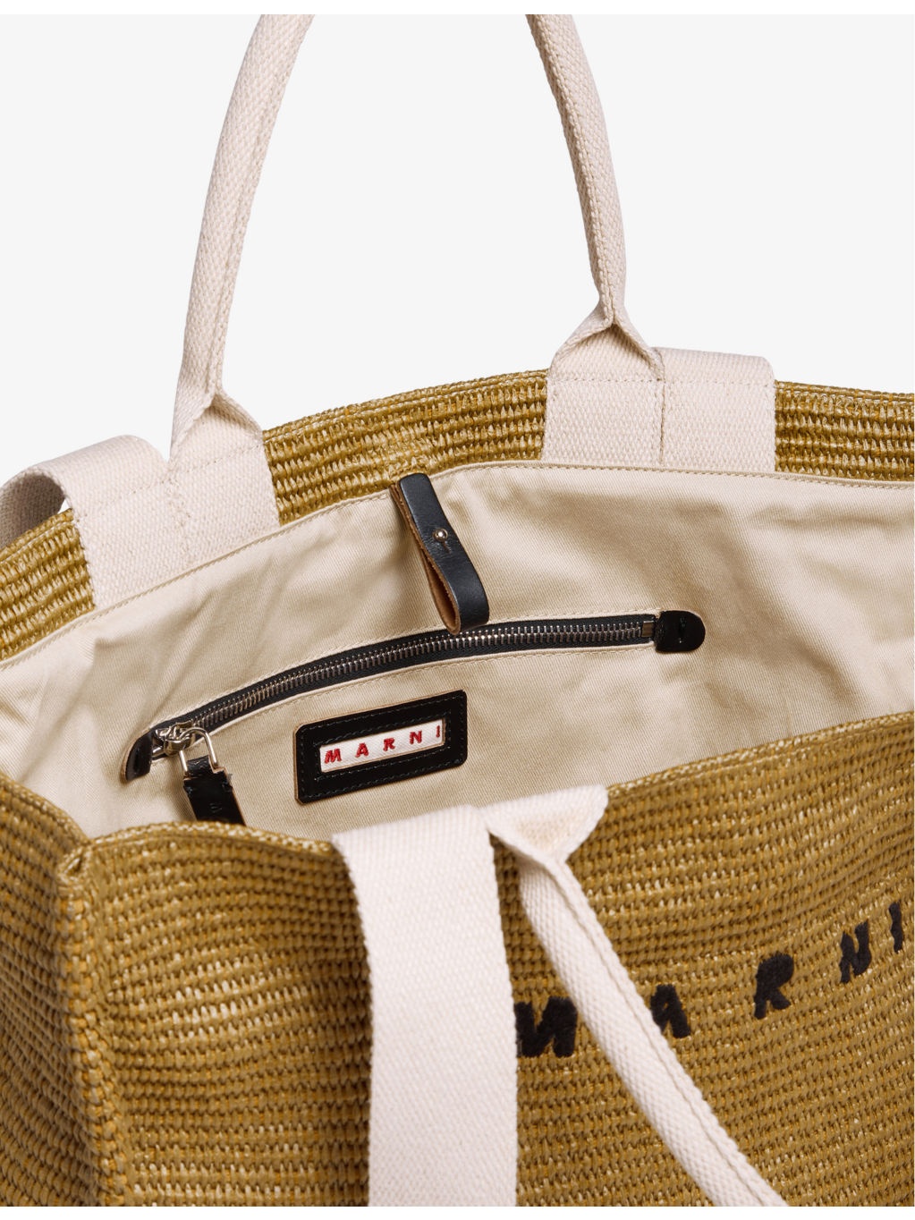 Embroidered-logo woven-raffia tote bag - 5