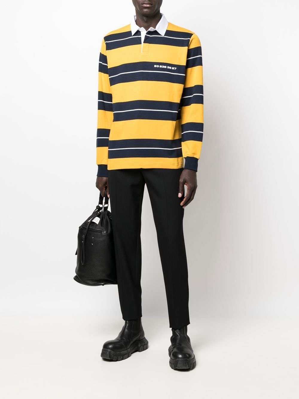 long-sleeve cotton polo-shirt - 2