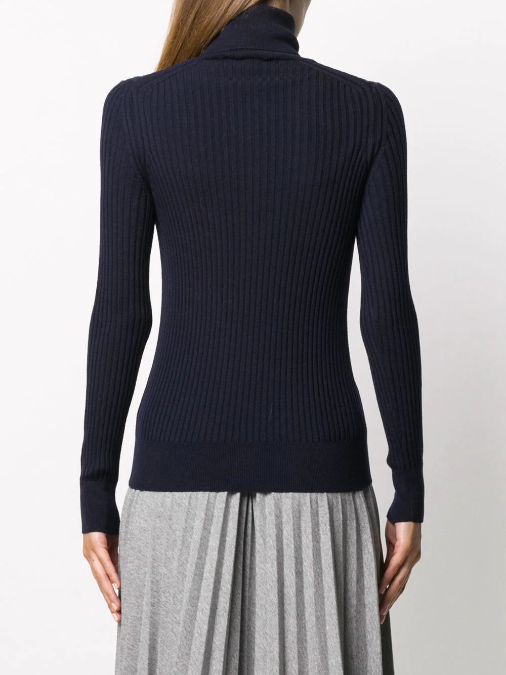 turtleneck ribbed logo detail jumper - 4