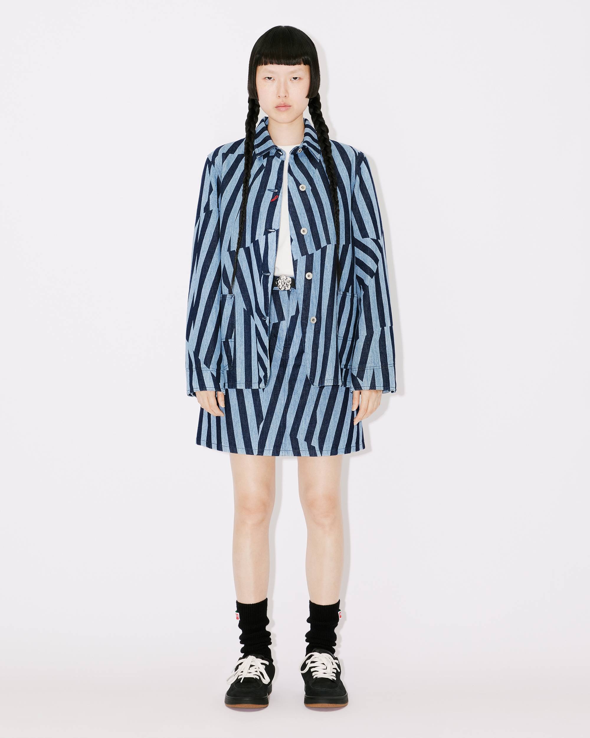 Kenzo Dazzle Stripe Denim Jacket - Blue