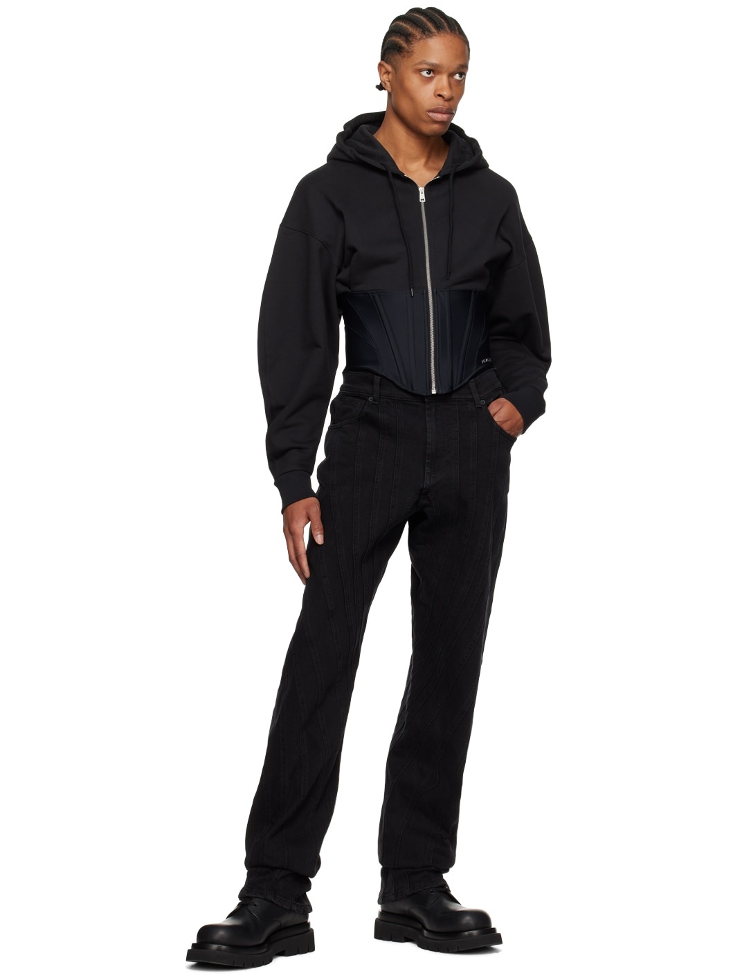 Black Spiral Jeans - 4
