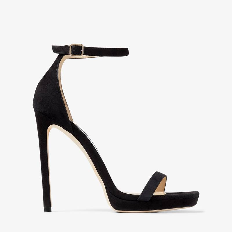 Alva 120 Black Suede Sandals - 1