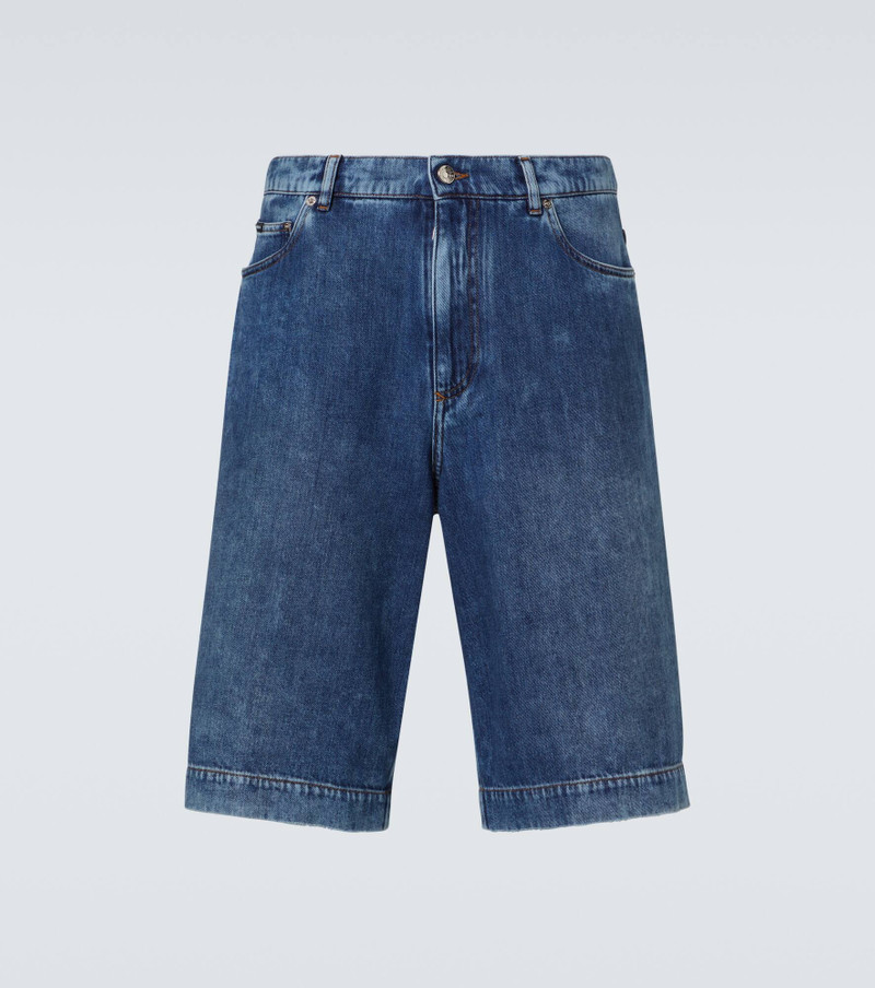 Logo denim Bermuda shorts - 1
