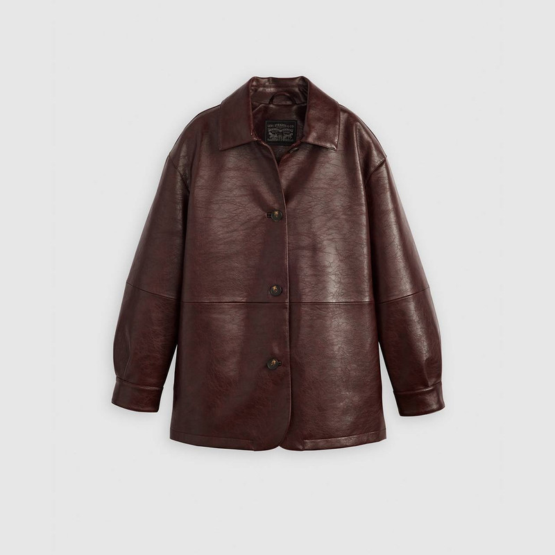 FAUX LEATHER VINTAGE BLAZER 1