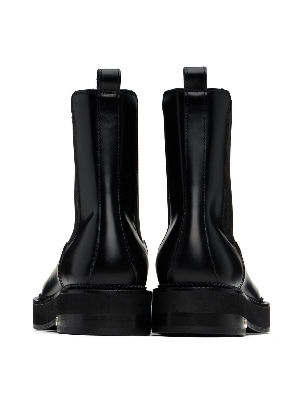 AMI Paris Black Anatomical Toe Chelsea Boots REVERSIBLE