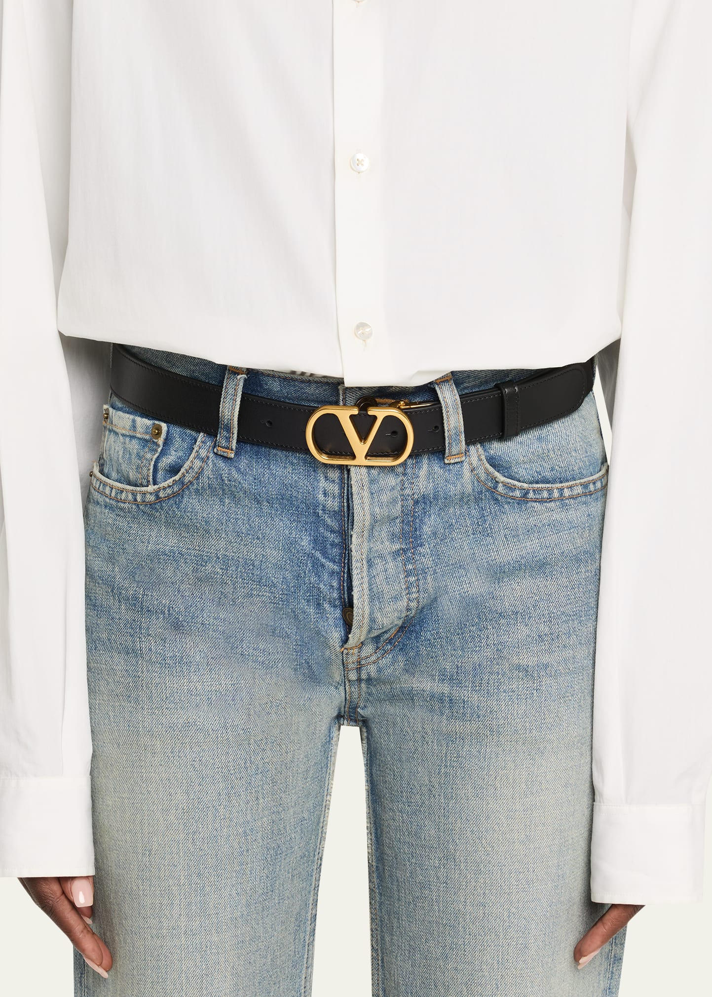 VLogo Signature Reversible Leather Belt - 2