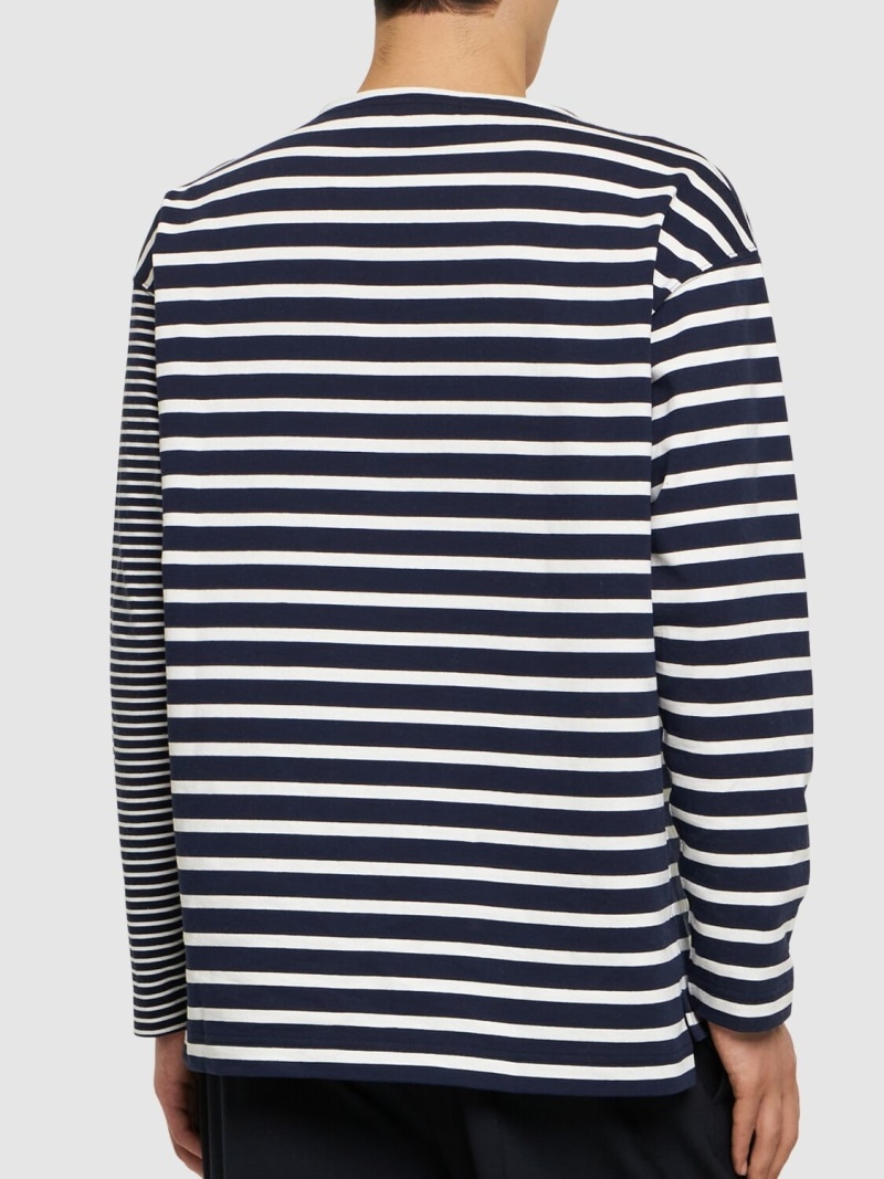 Striped cotton stitch t-shirt - 3