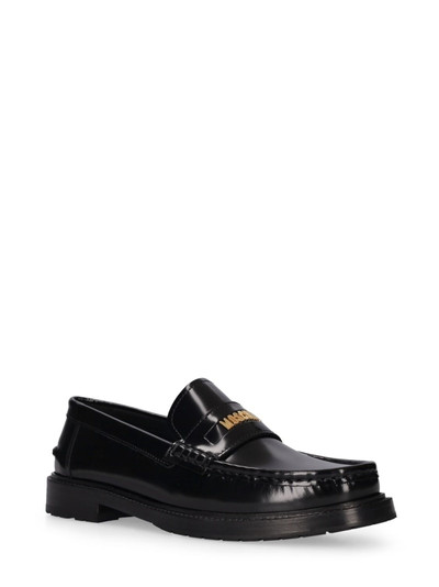 Moschino 25mm Moschino College leather loafers outlook