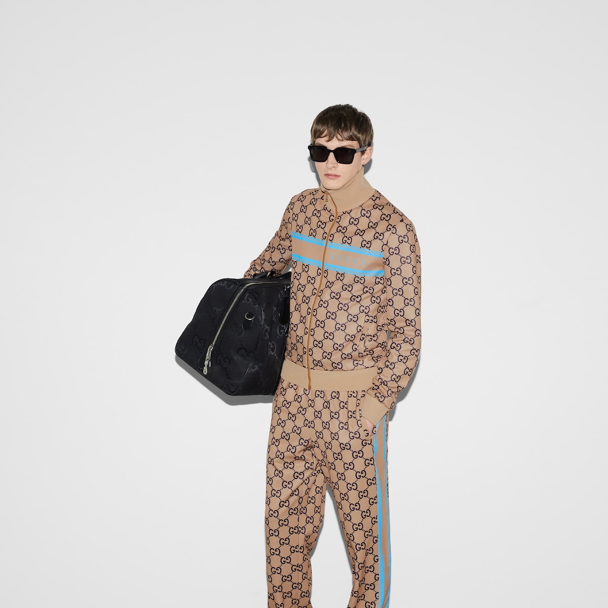 Technical jersey GG print zipped jacket - 6