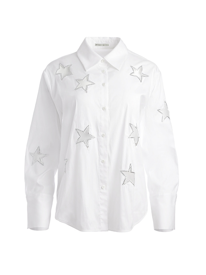 FINELY STAR EMBELLISHED BUTTON DOWN 1