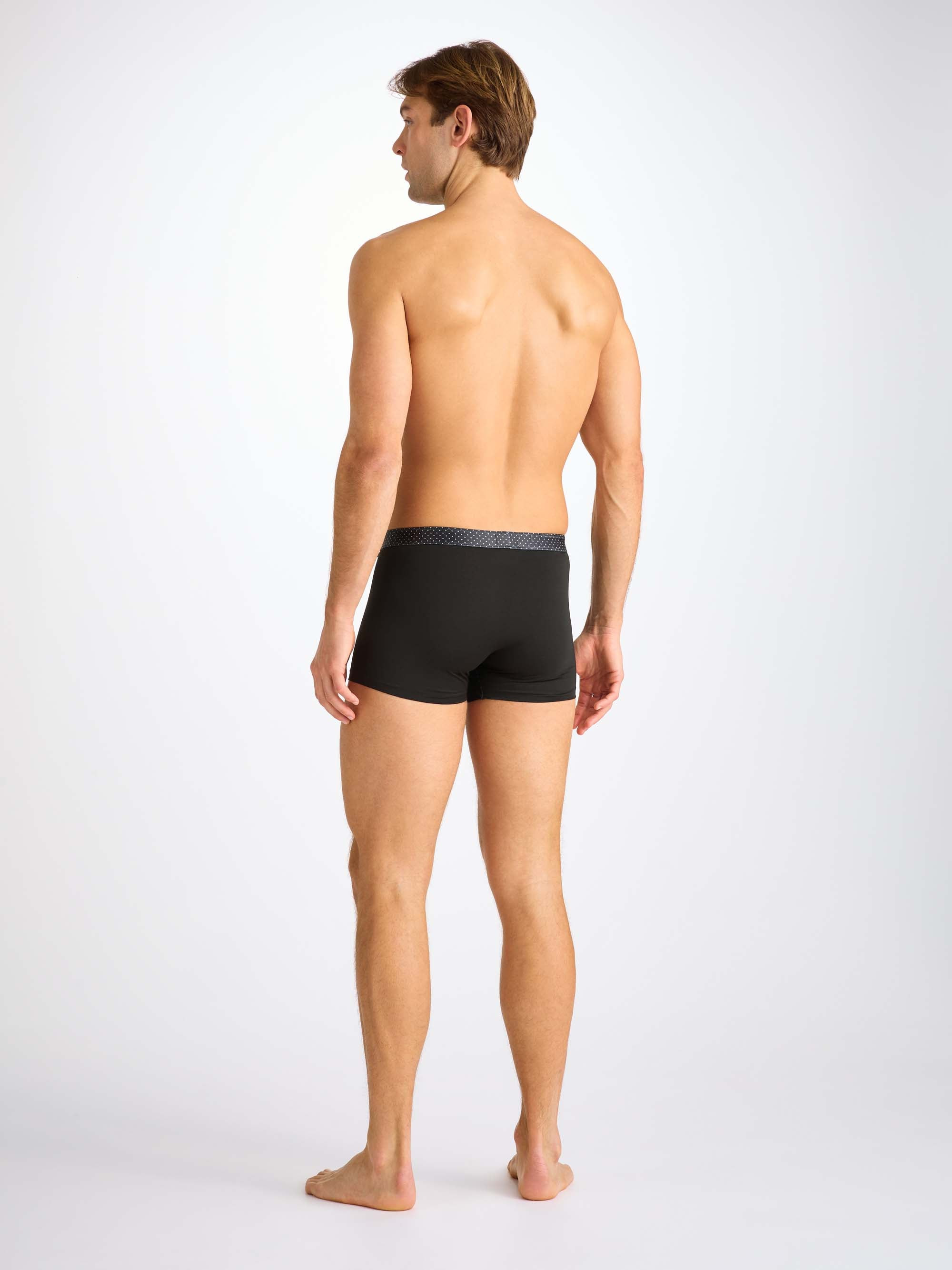 Men's Boxer Briefs Band 65 Pima Cotton Stretch Black - 5