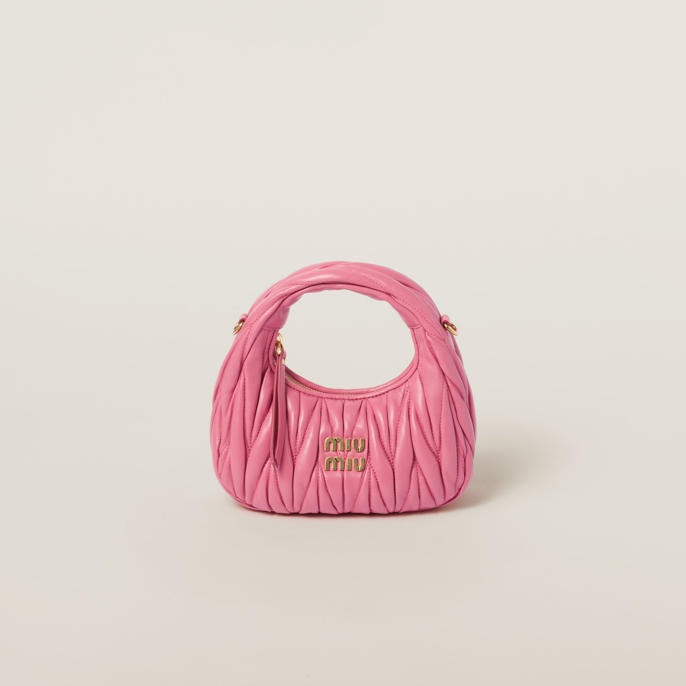 Wander matelassé nappa leather hobo mini-bag - 1