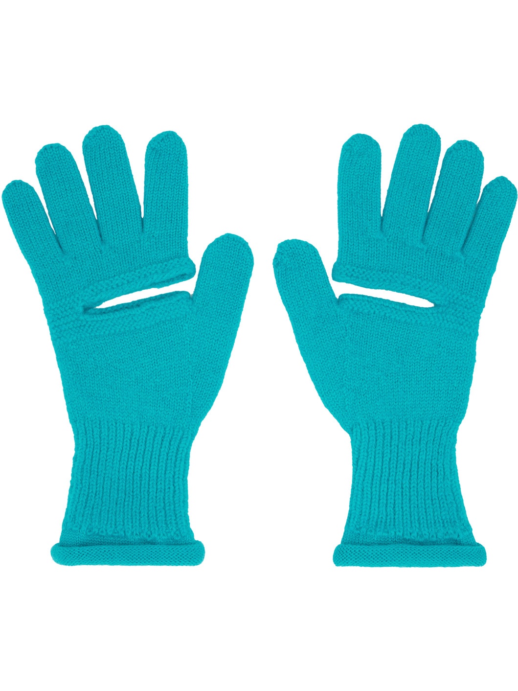 Blue Chunky Wool ACC Gloves - 2