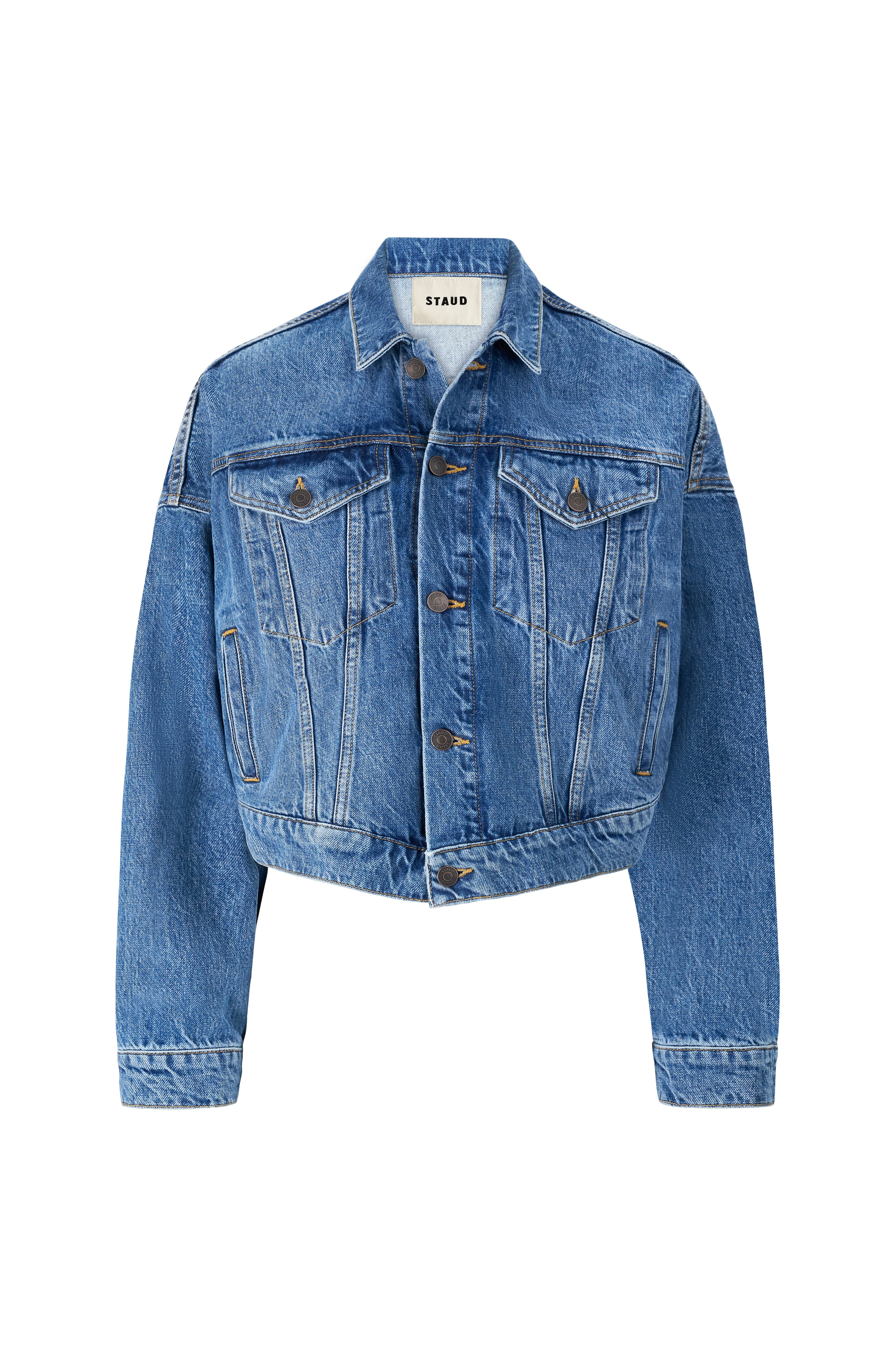 STAUD GLEN DENIM JACKET VINTAGE WASH - 6