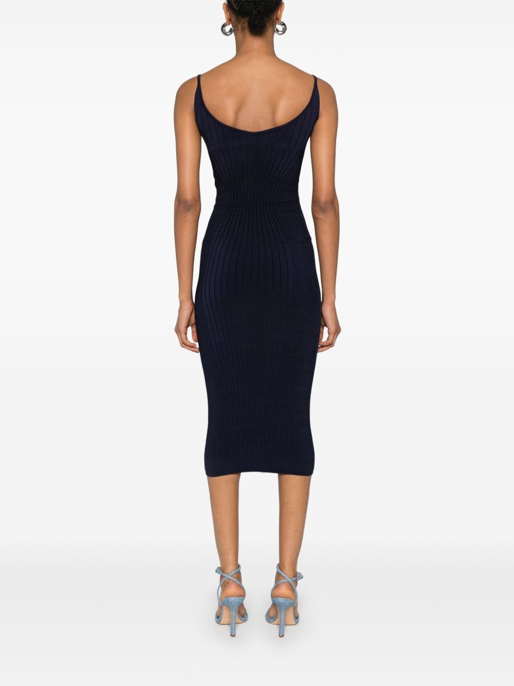 ribbed midi dress - 4
