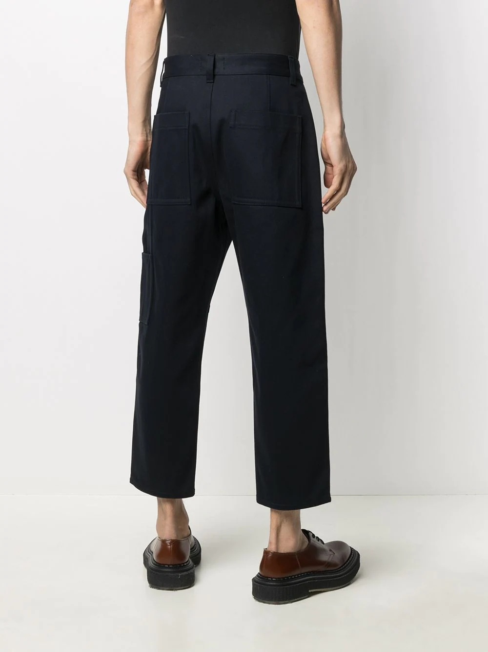 panelled cropped trousers - 4