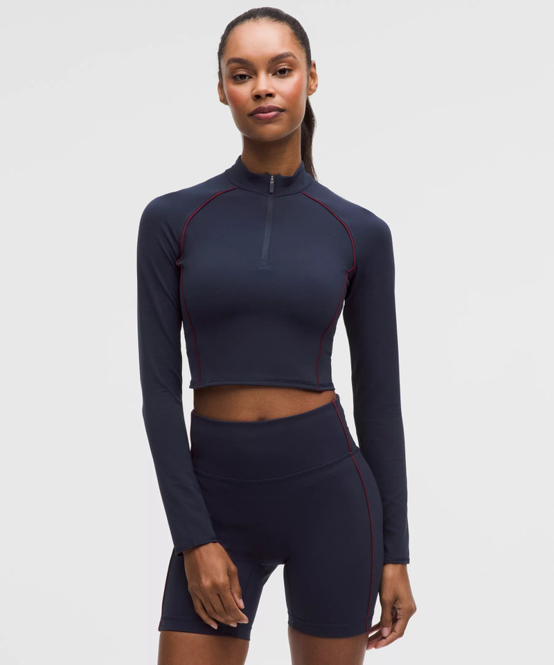 Wunder Train Cropped Long-Sleeve Half Zip 1