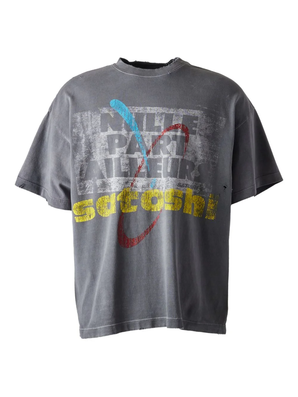 graphic raw-cut T-shirt - 1