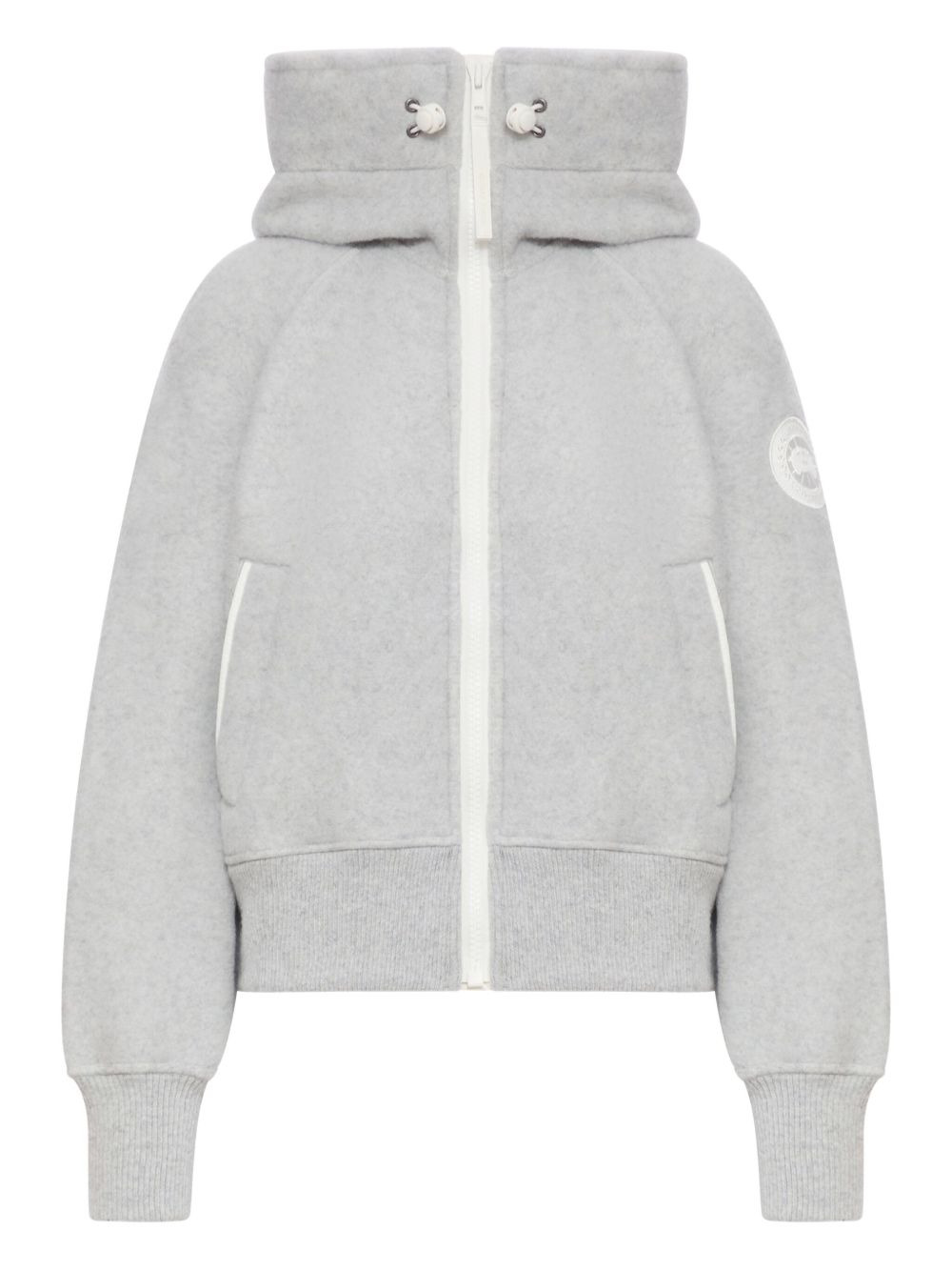 metallic wool hooded jacket - 1
