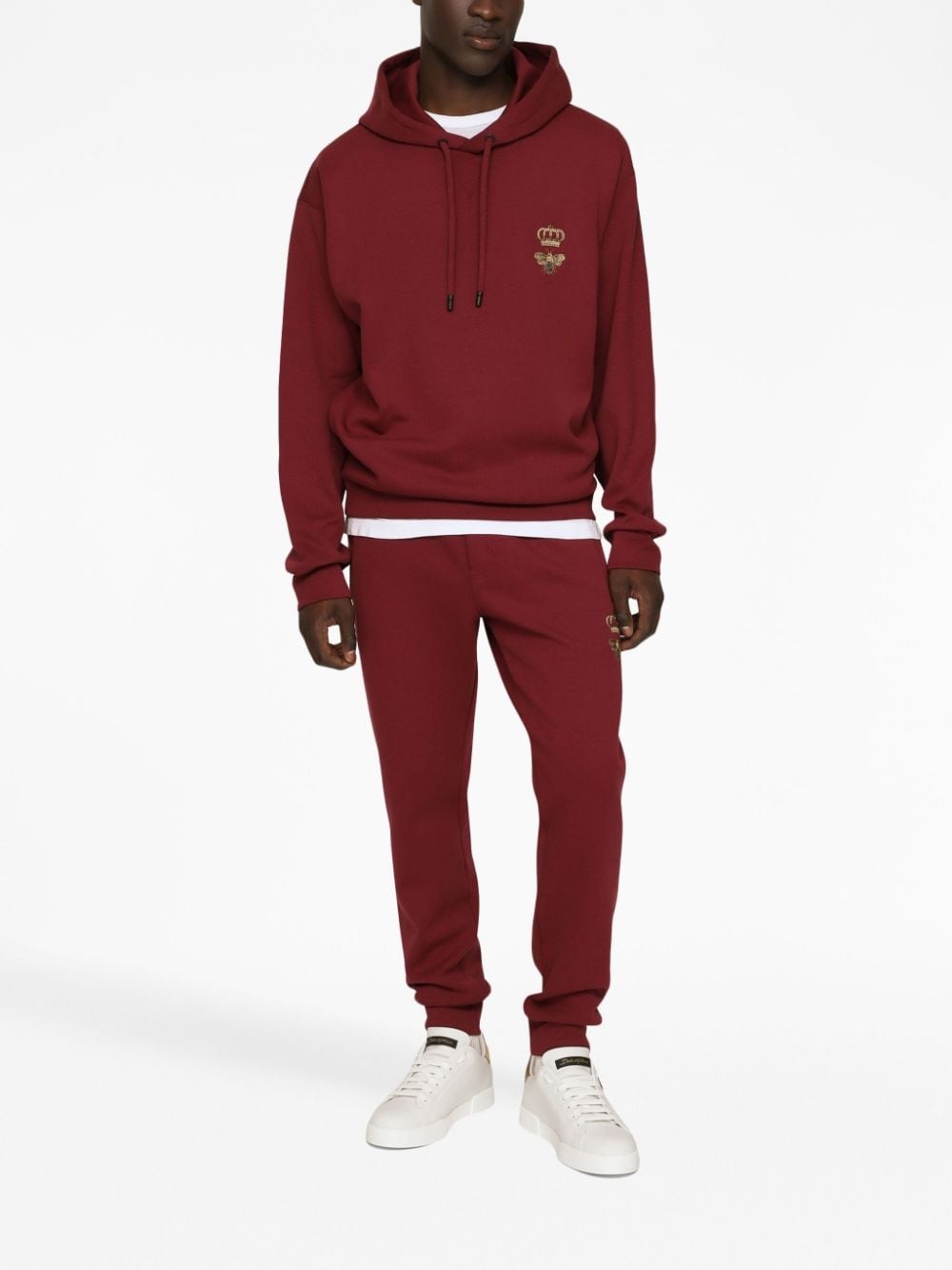 logo-embroidered pullover hoodie - 3