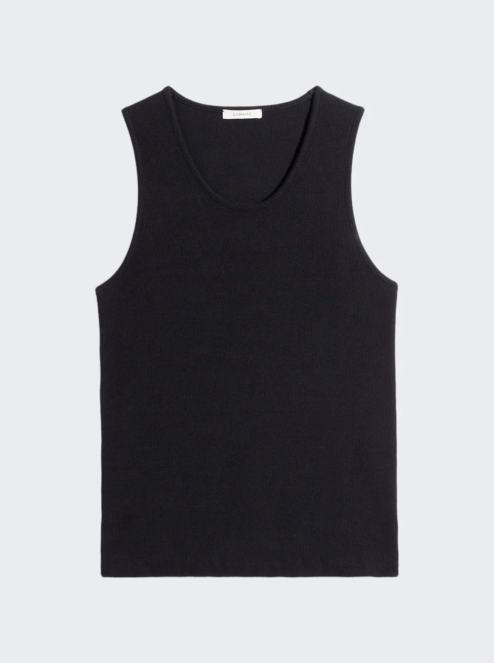 Rib Tank Top Black - 1