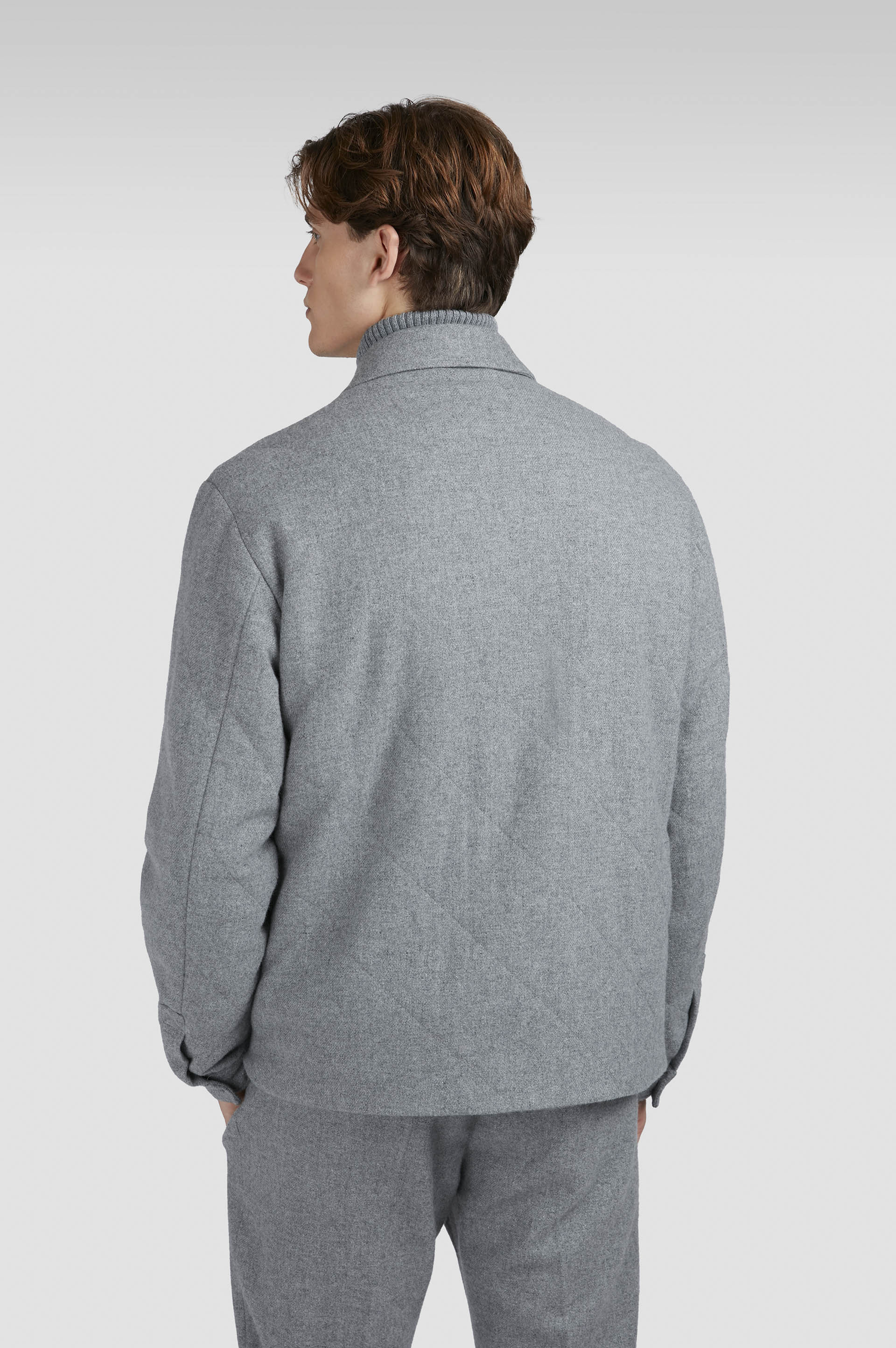 QUILTED WOOL AND CASHMERE SHACKET - 3