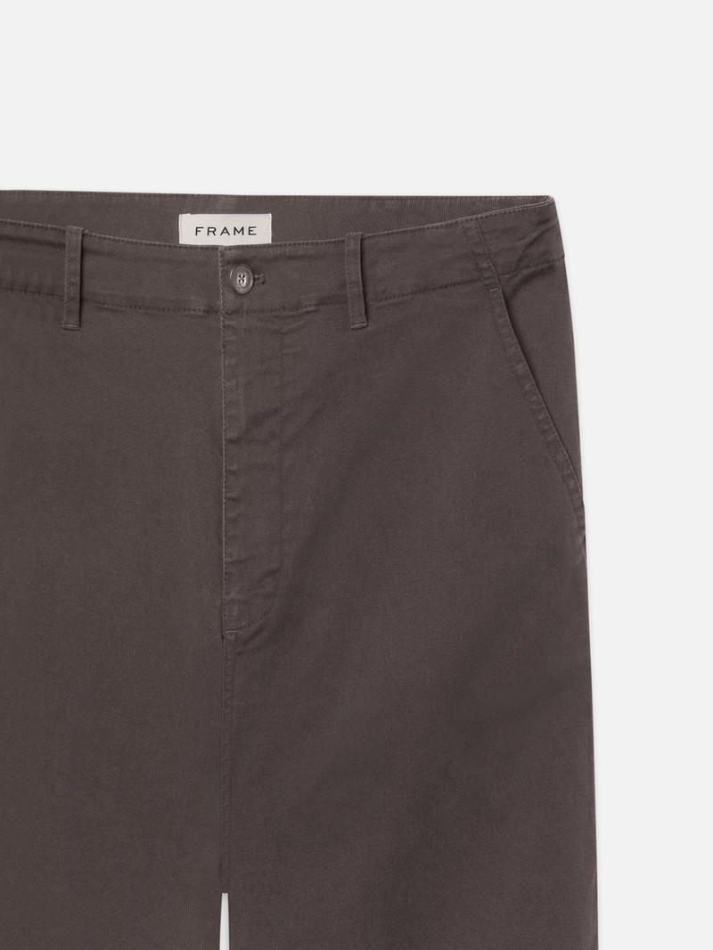 FRAME Cotton Chino Pants in Dark Chocolate outlook