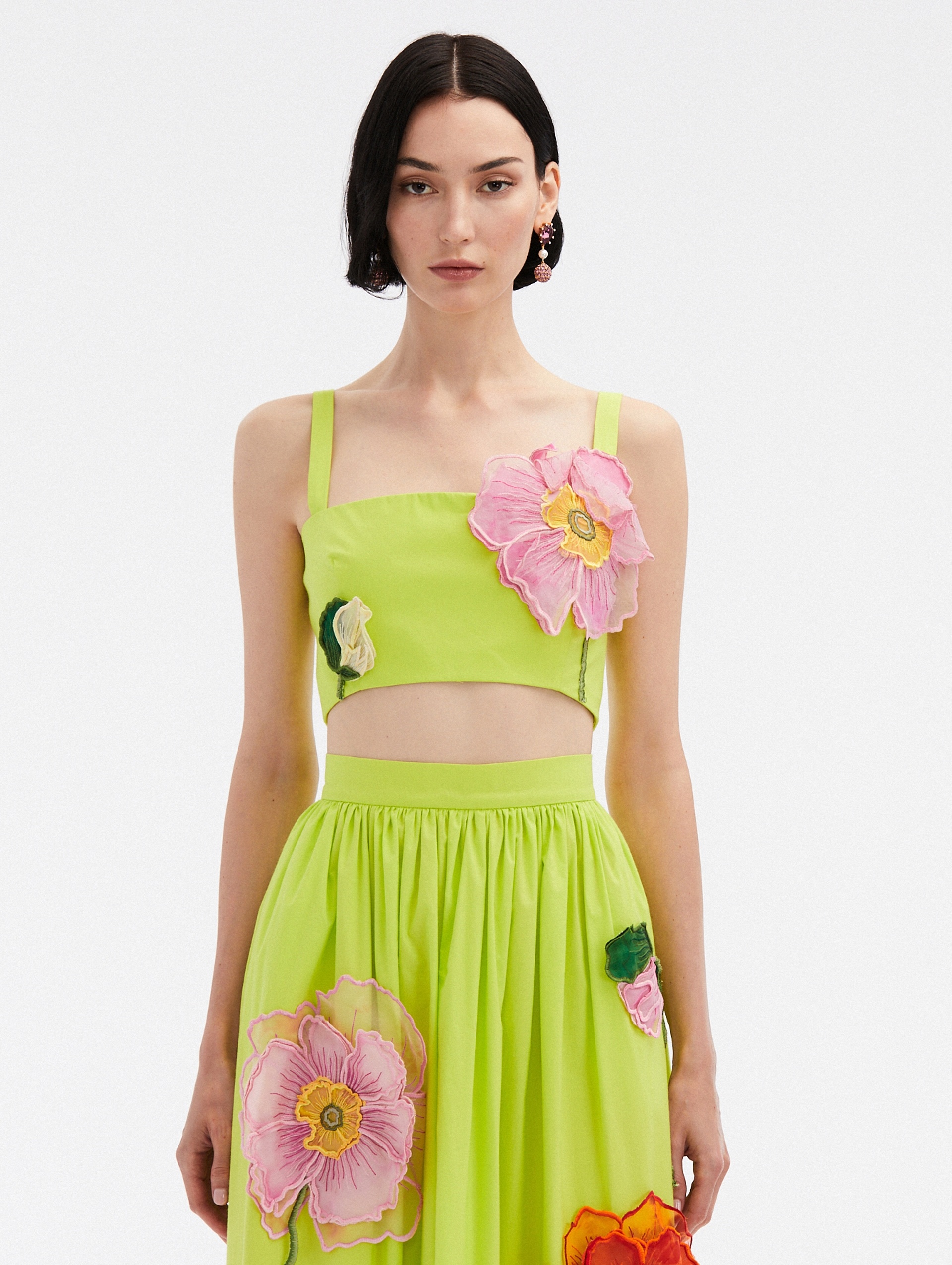 PAINTED POPPIES CROPPED TANK - 2