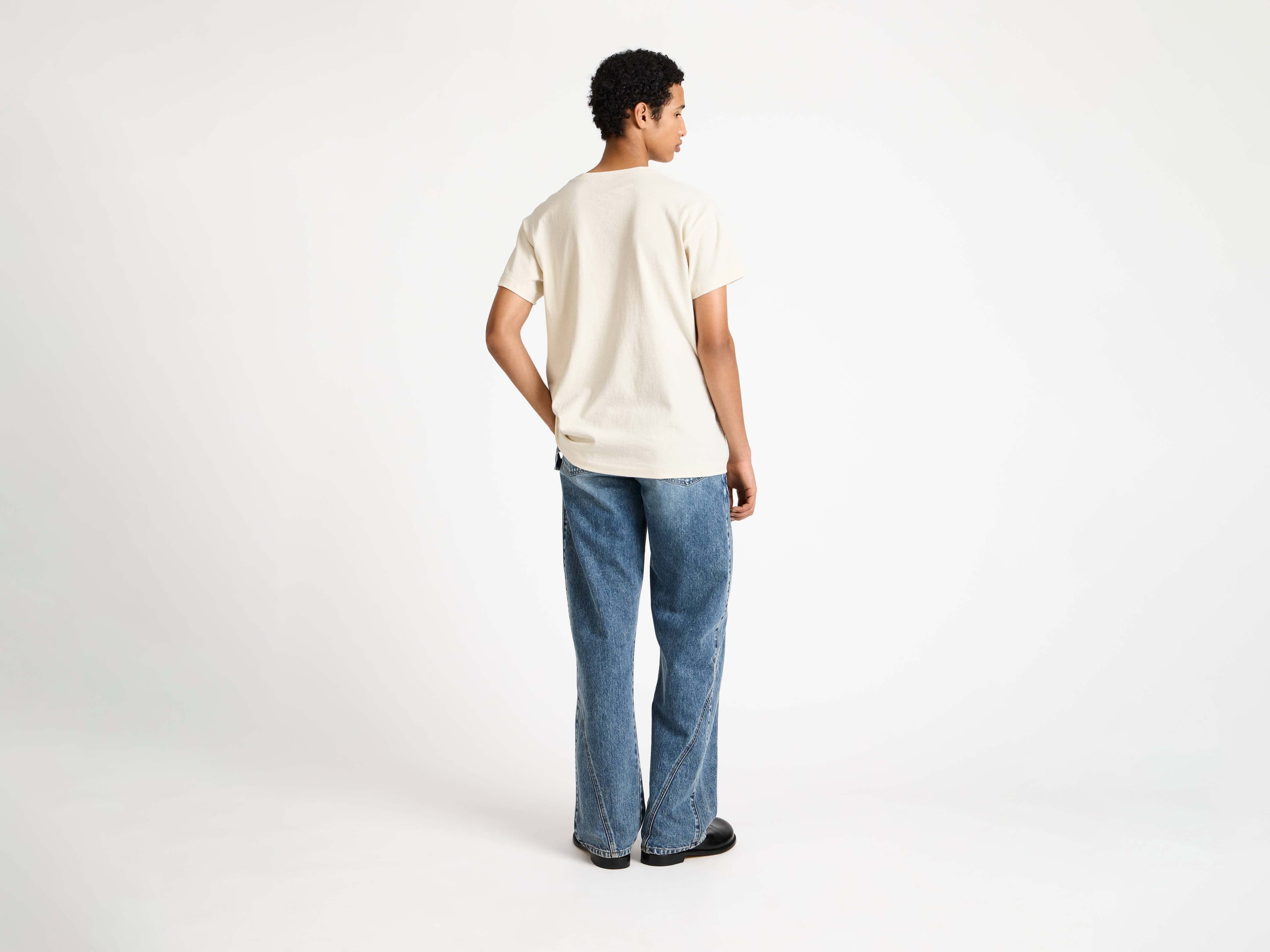 CIRCULAR T-SHIRT IN ECRU - 3