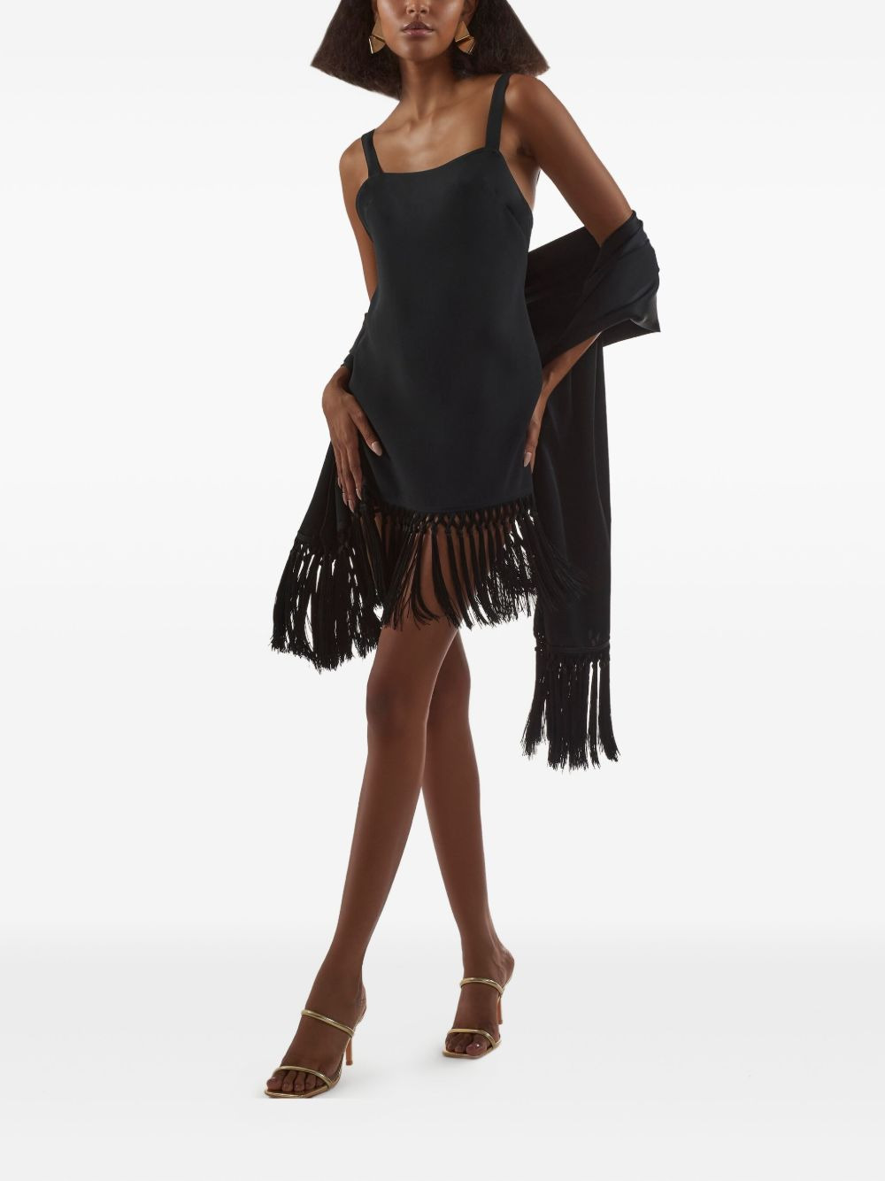 Babe fringe-trimmed stole - 3
