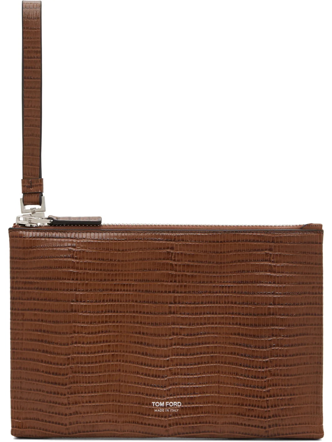 Brown Tejus Minimal Line Wristlet Slim Pouch - 1